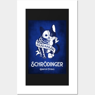 Erwin Schrödinger Cat Dead and Alive Posters and Art